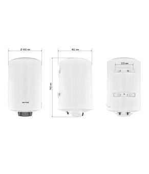 Водонагреватель «Цилиндр» MIXXUS EWH-08080 ROUND DRY, накопительный, 80 л, сухой ТЭН, 2 кВт (WH0609)
