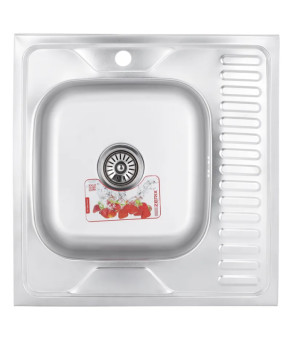 Мийка кухонна Zerix Z6060L-08-180E (Satin) (ZS0586)