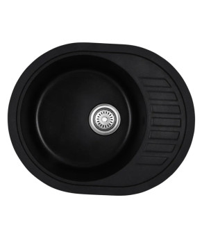 Гранітна кухонна мийка Haiba HB8311-G226 Black 570x450x180 (HB0979)