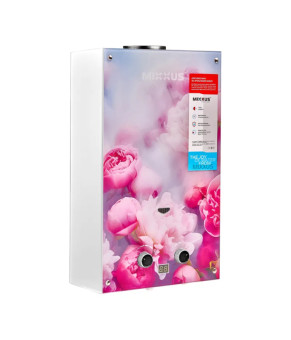 Газова колонка MIXXUS GWH-0410 BASIC GLASS димохідна 10 л/хв (панель зі скла з малюнком) (WH0025)