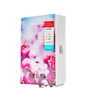 Газова колонка MIXXUS GWH-0410 BASIC GLASS димохідна 10 л/хв (панель зі скла з малюнком) (WH0025)