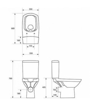 Унитаз-компакт Cersanit Carina CleanOn 021300
