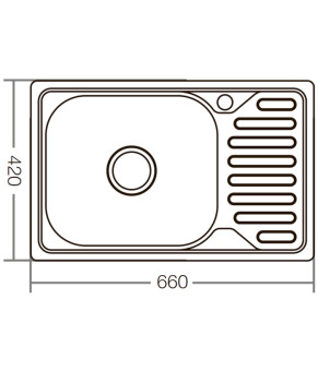 Мийка кухонна ZERIX Z6642-08-180D (decor) (ZX1601)
