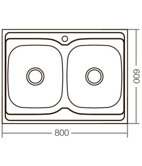 Кухонна мийка накладна Zerix Z8060B-08-180E (Satin) (ZX1620)