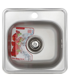Мийка кухонна Zerix Z3838-06-160E (Satin) (ZM0555)