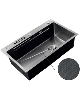 Мийка Mixxus Premium MH7545-SET-05 MICRO DECOR NANO-BLACK (3.0/0.8) комплект (графіт) (MX9633)