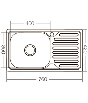 Мийка кухонна Zerix Z7642-08-180E (Satin) (ZX1602)