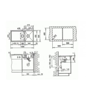 Кухонная мойка Teka Linea 60 B (88173)