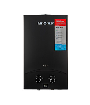 Газова колонка MIXXUS GWH-0210 BASIC BLACK димохідна 10 л/хв (колір чорний) (WH0023)