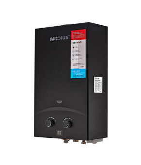 Газова колонка MIXXUS GWH-0210 BASIC BLACK димохідна 10 л/хв (колір чорний) (WH0023)