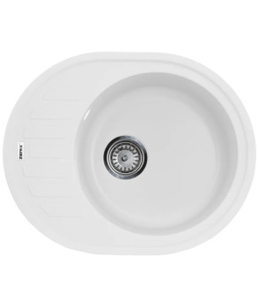 Гранитная мойка Zerix ZS-6250R-01 Белая матовая (ZX4547)