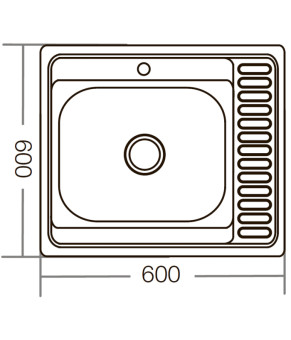Кухонная мойка Zerix Z6060L-04-160E (Satin) ZM0567
