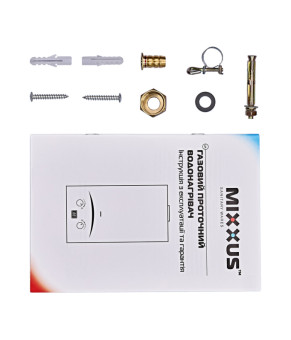 Газова колонка MIXXUS GWH-0310 BASIC GLASS димохідна 10 л/хв (панель зі скла з малюнком) (WH0024)