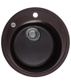 Гранітна кухонна мийка Zerix ZS-510R-12 Коричнева (ZX4536)