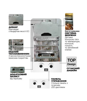 Газовая колонка MIXXUS GWH-0110 BASIC WHITE, WH0022