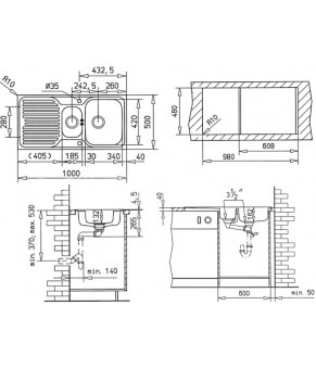Кухонная мойка Teka Classic 1 1/2 B 1D 10119040