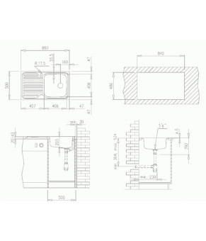 Кухонная мойка Teka Classic 1B 1D 10119056
