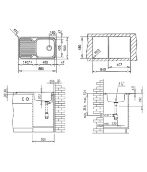 Кухонная мойка Teka Classic 1B 1D 10119057