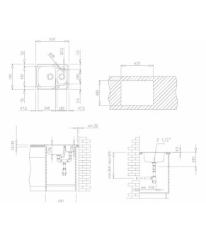 Кухонная мойка Teka Classic 1 1/2B 10119087