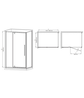 Душова кабіна без піддону Mixxus Premium BEVEL SC01-120x80x195-TR Chrome прозоре скло 6мм (MI6871)