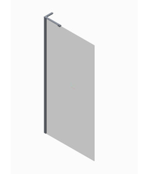 Душевая перегородка Koer SR SP02-100x200-TR-12 Walk-In матовое золото (KR5396)