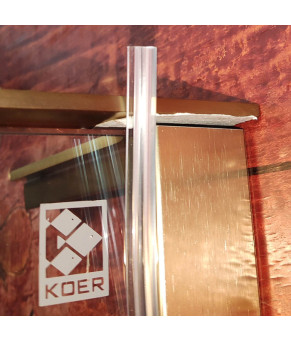 Душевая перегородка Koer SR SP02-100x200-TR-12 Walk-In матовое золото (KR5396)