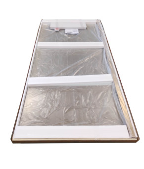 Душевая перегородка Koer SR SP02-100x200-TR-12 Walk-In матовое золото (KR5396)