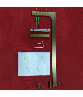 Душевая перегородка Koer SR SP02-100x200-TR-12 Walk-In матовое золото (KR5396)