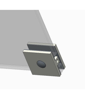 Двері в нішу Koer SR SD02-140x200-TR-01 скло прозоре 8мм, хром (KR5383)