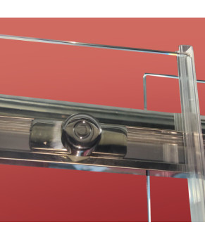 Двері в нішу Koer SR SD02-140x200-TR-01 скло прозоре 8мм, хром (KR5383)