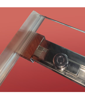 Двері в нішу Koer SR SD02-140x200-TR-01 скло прозоре 8мм, хром (KR5383)