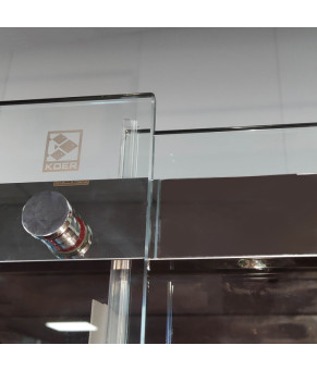 Двері в нішу Koer SR SD02-140x200-TR-01 скло прозоре 8мм, хром (KR5383)