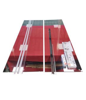 Двері в нішу Koer SR SD02-140x200-TR-01 скло прозоре 8мм, хром (KR5383)