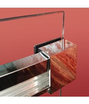 Двері в нішу Koer SR SD02-140x200-TR-01 скло прозоре 8мм, хром (KR5383)