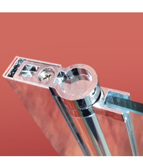 Шторки стеклянные на ванну Koer SR BS01-80x140-TR-01 прозрачное стекло 6мм, хром (KR 5400)