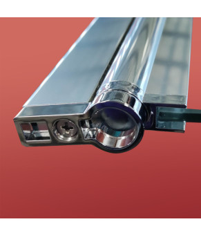 Шторки стеклянные на ванну Koer SR BS01-80x140-TR-01 прозрачное стекло 6мм, хром (KR 5400)