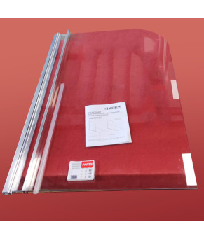 Шторки стеклянные на ванну Koer SR BS01-80x140-TR-01 прозрачное стекло 6мм, хром (KR 5400)