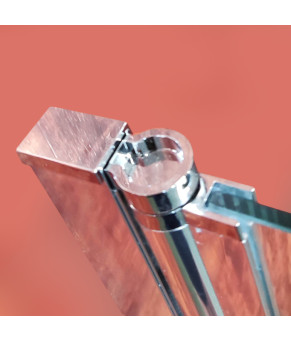 Шторки стеклянные на ванну Koer SR BS01-80x140-TR-01 прозрачное стекло 6мм, хром (KR 5400)
