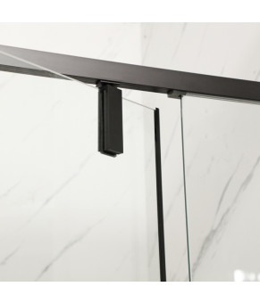 Душова кабіна без піддону Mixxus Premium BEVEL SC01-100x80x195-TR Black прозоре скло 6мм (MI6870)