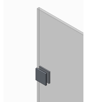 Двери в нишу Koer SR SD04 120x200см графит, прозрачное стекло Easy Clean 10мм (KR5388)