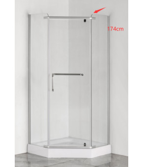 Душевая кабина Mixxus LINES 90*90 см SC01-90x90x185-TR CHROME  (MI6915)