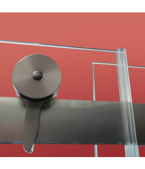 Двери в нишу Koer SR SD01-120x200-TR-07 прозрачное стекло Easy Clean 8мм, графит (KR5378)