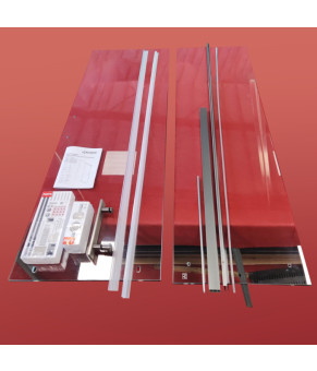 Двери в нишу Koer SR SD01-120x200-TR-07 прозрачное стекло Easy Clean 8мм, графит (KR5378)