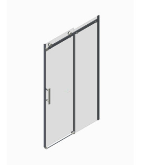 Двери в нишу Koer SR SD01-120x200-TR-07 прозрачное стекло Easy Clean 8мм, графит (KR5378)