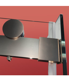 Двери в нишу Koer SR SD01-120x200-TR-07 прозрачное стекло Easy Clean 8мм, графит (KR5378)