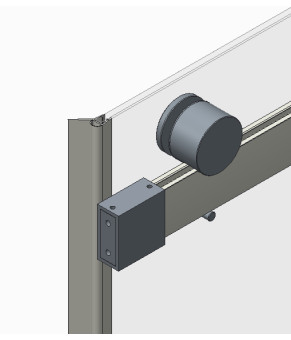 Двери в нишу Koer SR SD01-120x200-TR-07 прозрачное стекло Easy Clean 8мм, графит (KR5378)
