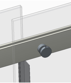Двери в нишу Koer SR SD01-120x200-TR-07 прозрачное стекло Easy Clean 8мм, графит (KR5378)