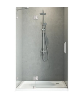 Двери в нишу Koer SR SD04-120x200-TR-01 прозрачное стекло Easy Clean 10мм, хром (KR5387)