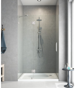 Двери в нишу Koer SR SD04-120x200-TR-01 прозрачное стекло Easy Clean 10мм, хром (KR5387)