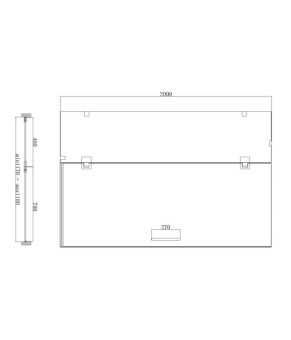 Двери в нишу Koer SR SD04-120x200-TR-01 прозрачное стекло Easy Clean 10мм, хром (KR5387)